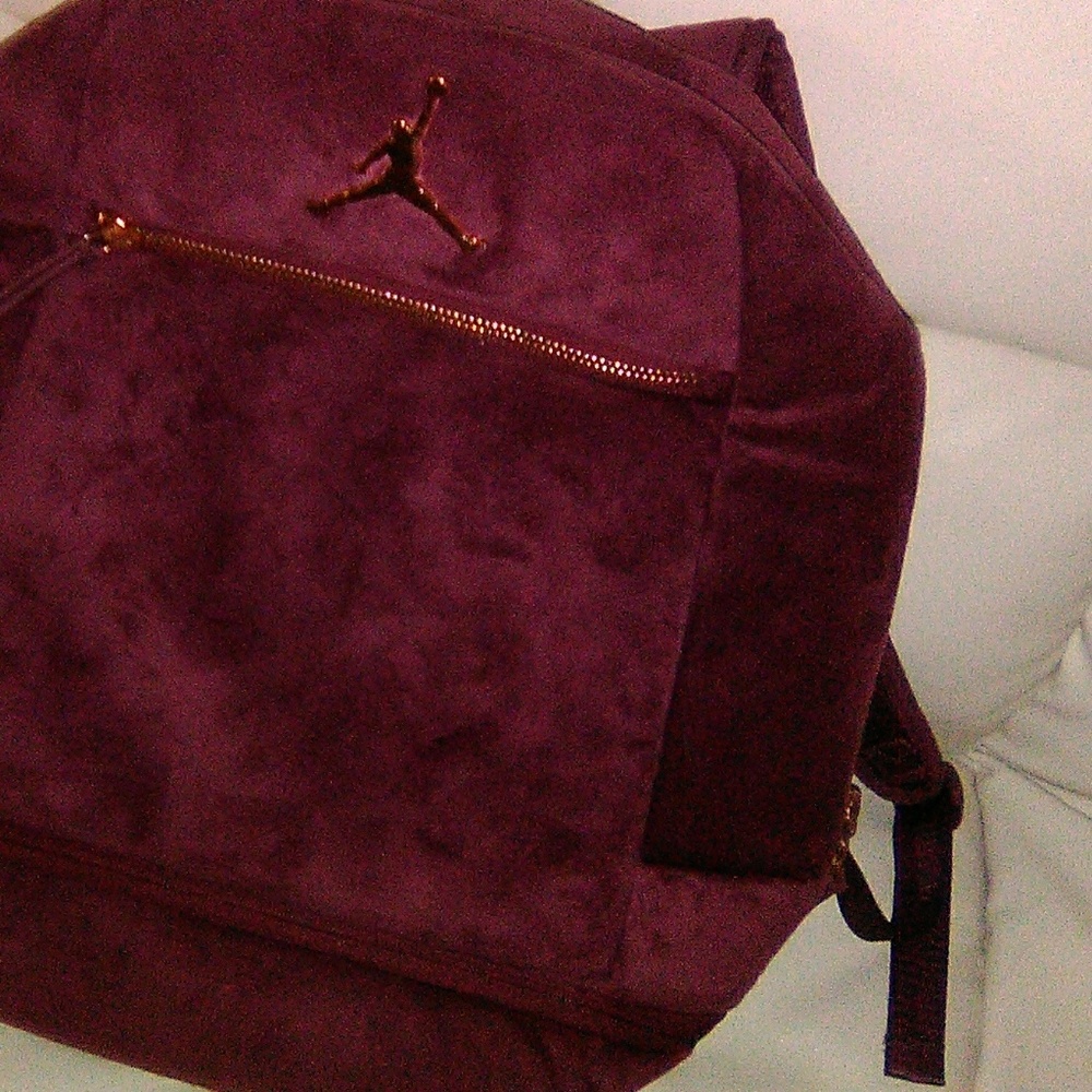 Purple jordan suede backpack (rosegold)